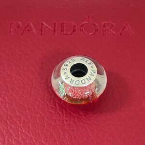 PANDORA - Disney, Snow White's Signature Color Murano Glass Charm Bead S925 ALE